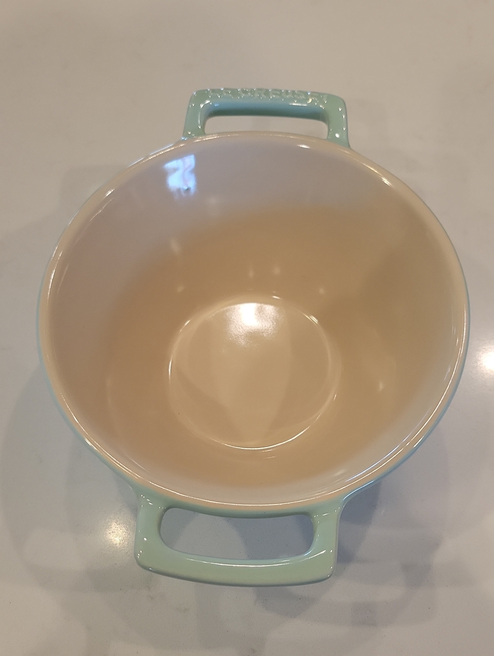 Retired And Rare Le Creuset Cool Mint Cassoulet Bowl